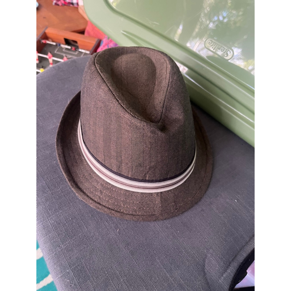 Men's Unbranded Brown Herringbone Fedora Hat One Size